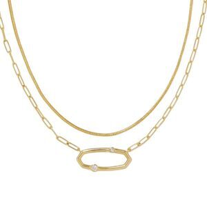 Kendra Scott Traci Cubic Zirconia Multi-Strand Necklace - Gold - 19.75”